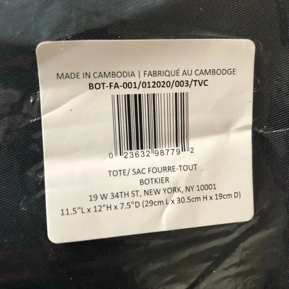 Botkier black leather nylon tote